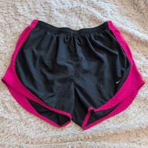 Nike Women's Black and Pink Athletic Shorts